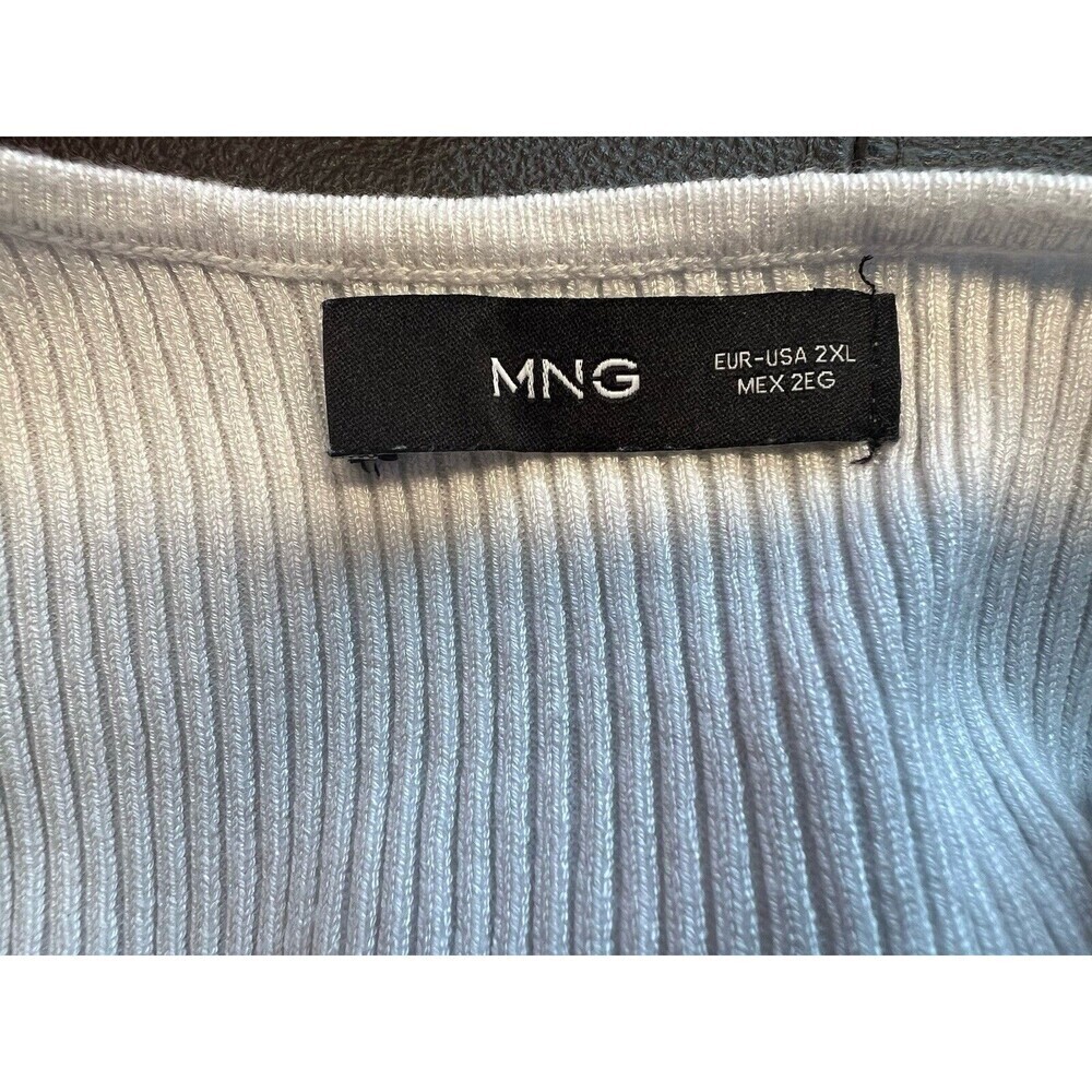 MNG By Mango Knit strap top Ecru 2XL - Picture 6 of 9